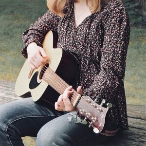 Maurices Black Floral Top